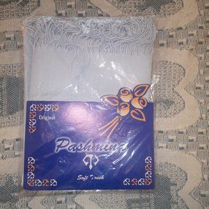 3/$20 Pashima light blue scarf/wrap (new in package)